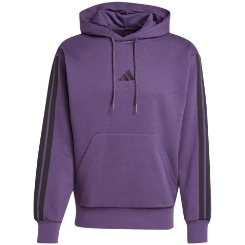 Bluza męska adidas Essentials 3-Stripes Fleece fioletowa JX0740