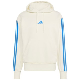 Bluza męska adidas Essentials 3-Stripes French Terry Hoodie kremowa KD4901