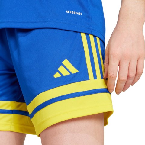 Spodenki damskie adidas Squadra 25 niebiesko-żółte JN5408