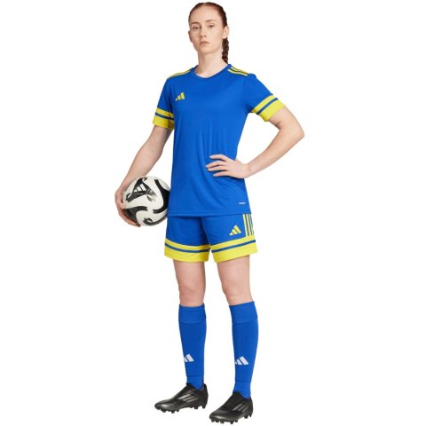 Spodenki damskie adidas Squadra 25 niebiesko-żółte JN5408