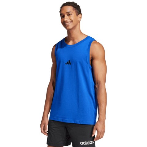 Koszulka męska adidas Essentials Small Logo Tank niebieska JE8978
