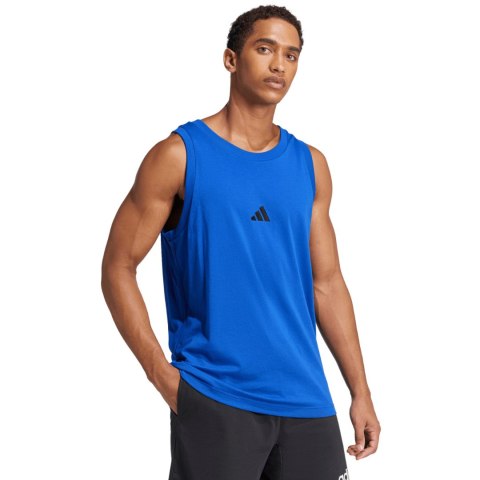 Koszulka męska adidas Essentials Small Logo Tank niebieska JE8978