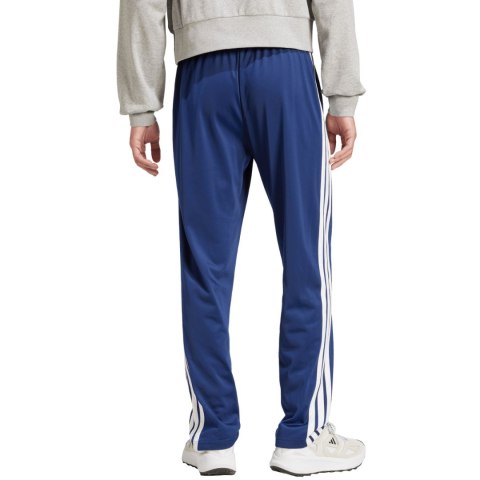 Spodnie męskie adidas 3-Stripes Tricot Regular Fit Open Hem niebieskie JI8803