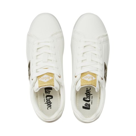 Buty damskie Lee Cooper biało-złote LCW-26-31-4365LA