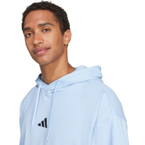 Bluza męska adidas Essentials Feelcozy Hoodie błękitna IN6064