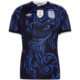 Koszulka męska adidas Argentyna 26 Away Jersey czarno-niebieska JM8395