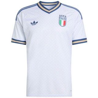 Koszulka męska adidas Italy 26 Away Jersey biało-niebieska KC8704