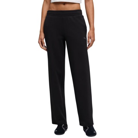 Spodnie damskie Puma ESS Elevated Straight Leg czarne 691817 01