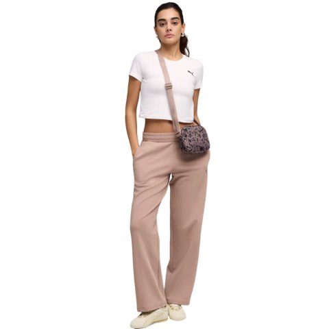 Spodnie damskie Puma ESS Elevated Straight Leg pastelowy róż 691817 88