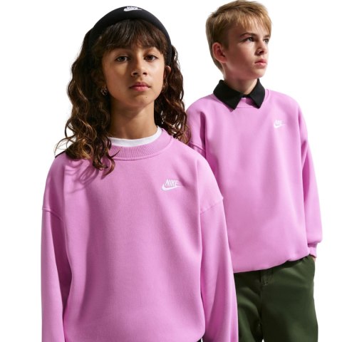 Bluza dla dzieci Nike Sportswear Club Fleece różowa FD2923 503