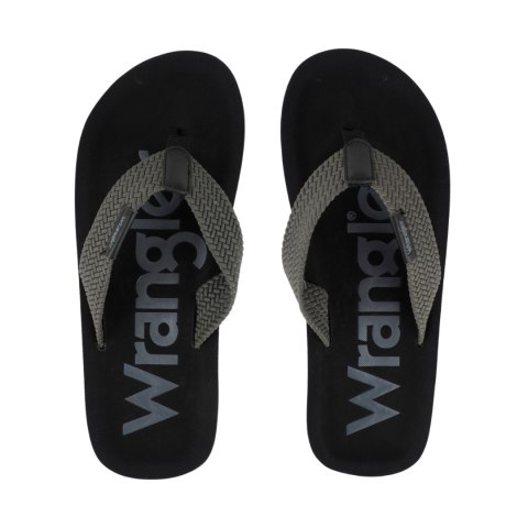 Klapki męskie Wrangler Zane Flipflop czarno-szare 20261061 10I