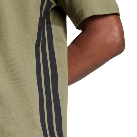 Koszulka męska adidas Essentials 3-Stripes Single Jersey zielona JE6391