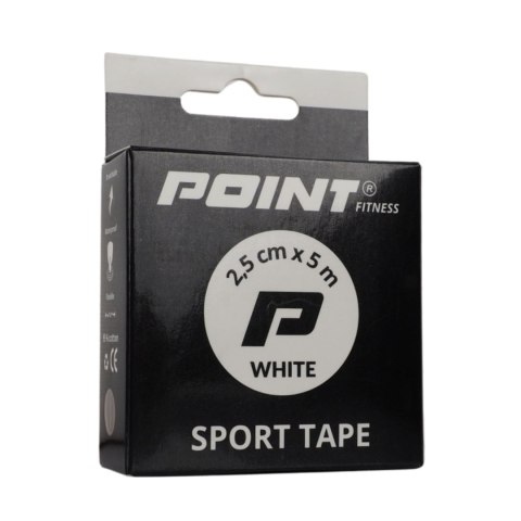 Taśma sportowa Point Tape 2,5 cm x 5 m biała