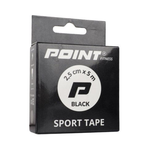 Taśma sportowa Point Tape 2,5 cm x 5 m czarna