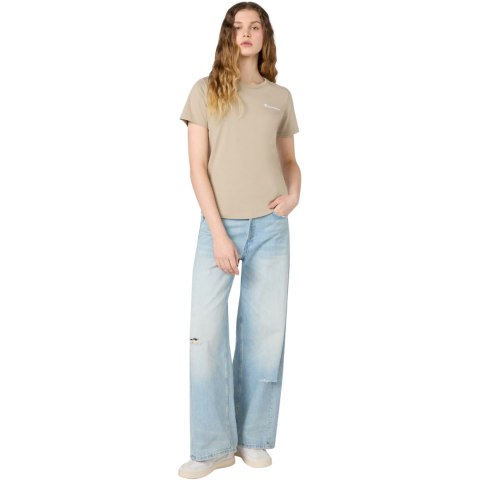 Koszulka damska Champion Short Sleeve T-shirt beżowa 118408 MS041