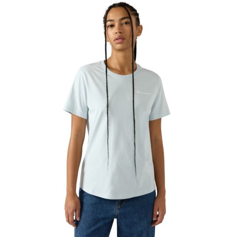 Koszulka damska Champion Short Sleeve T-shirt błękitna 118408 BS224