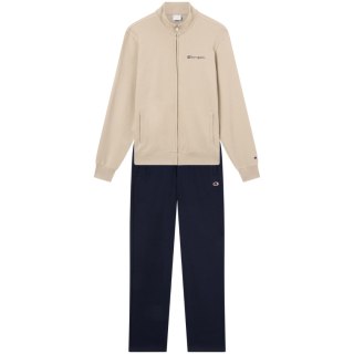 Dres męski Champion Full Zip Suit beżowo-granatowy 222248 MS041