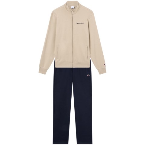 Dres męski Champion Full Zip Suit beżowo-granatowy 222248 MS041