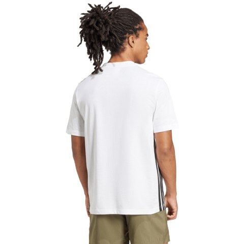 Koszulka męska adidas Essentials 3-Stripes Single Jersey biała JE6388