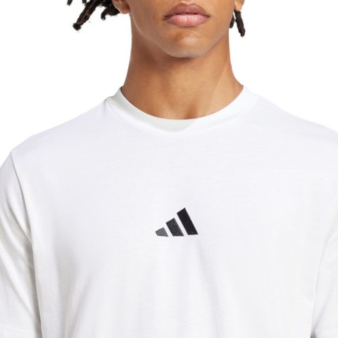 Koszulka męska adidas Essentials 3-Stripes Single Jersey biała JE6388