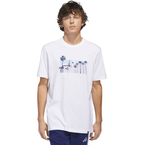 Koszulka męska adidas Summer Sunset Graphic biała JZ7544