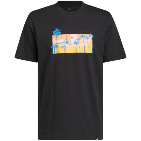 Koszulka męska adidas Summer Sunset Graphic czarna KC9243