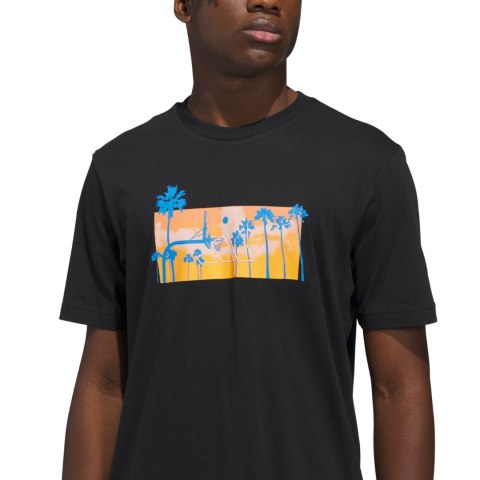 Koszulka męska adidas Summer Sunset Graphic czarna KC9243