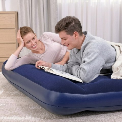 Bestway Materac welurowy dwuosobowy Bestway z pompką 203x152x28 cm 67226