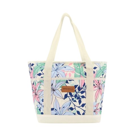 Spokey Torba termiczna Spokey Simply kremowa / kwiaty 944755