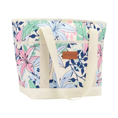 Spokey Torba termiczna Spokey Simply kremowa / kwiaty 944755