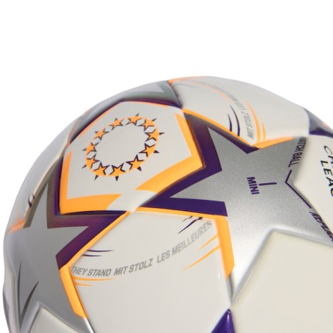 Adidas Piłka nożna adidas UCL Womens Mini 26/27 League Stage biało-pomarańczowo-fioletowa KE5143