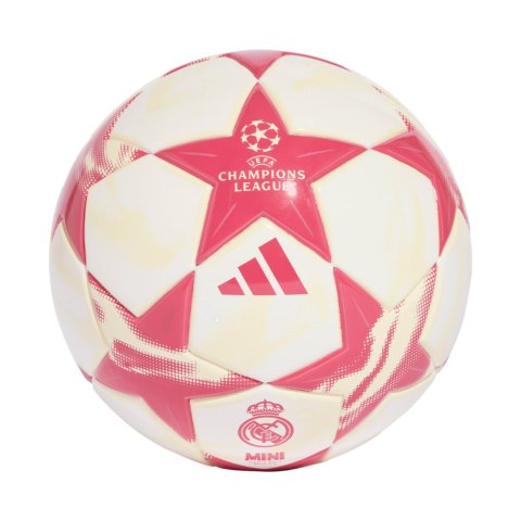 Adidas Piłka nożna adidas UEFA Champions League 26/27 Real Madrid Mini biało-różowa KE5107