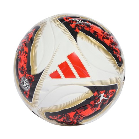 Adidas Piłka nożna adidas Bundesliga 26/27 Torfabrik Mini biało-pomarańczowo-złota KG6039