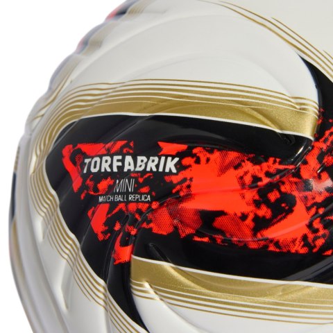 Adidas Piłka nożna adidas Bundesliga 26/27 Torfabrik Mini biało-pomarańczowo-złota KG6039
