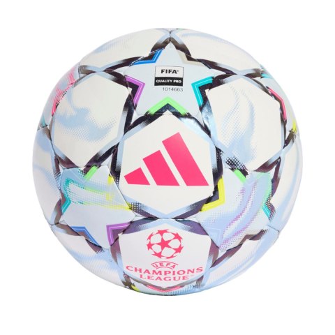 Adidas teamwear Piłka nożna adidas UCL Pro Sala 26/27 League Stage biało-błękitna / kolorowa KE9772